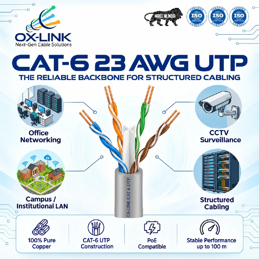 OX-LINK CAT6 Lan Cable 305m (Grey) 23AWG view 2